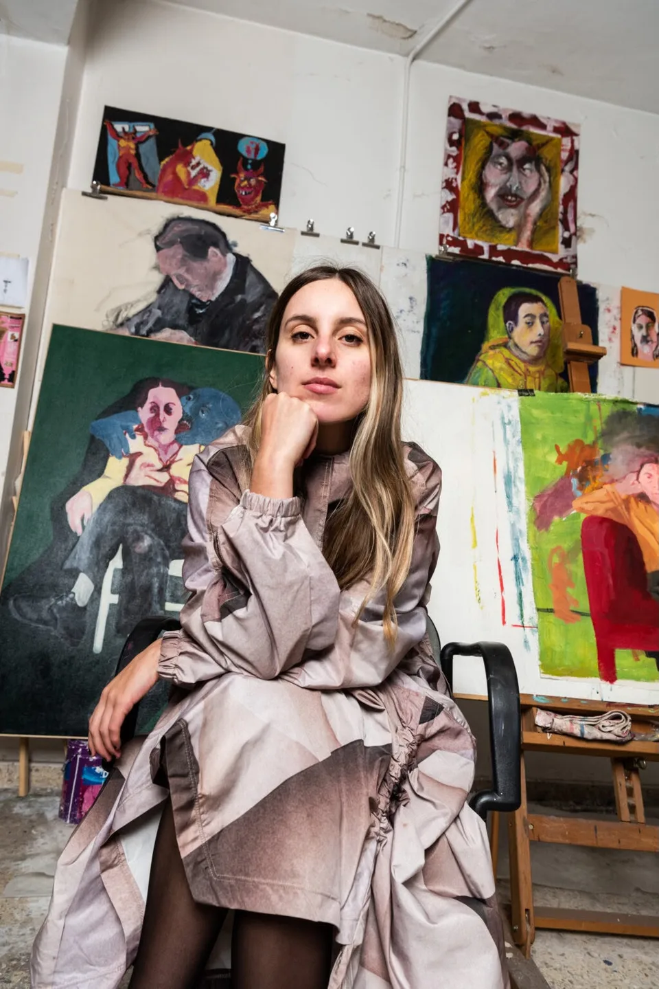 retrato de la artista